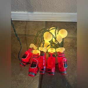 10 String Light Golf Set Patio Rv Decoration Golf Bag Christmas Decoration
